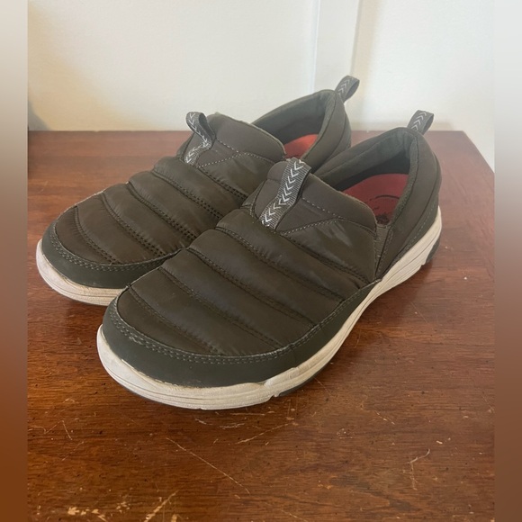 Ryka Shoes - Ryka Quilted Slip-On Loafers - olive green  White Sole women’s 7